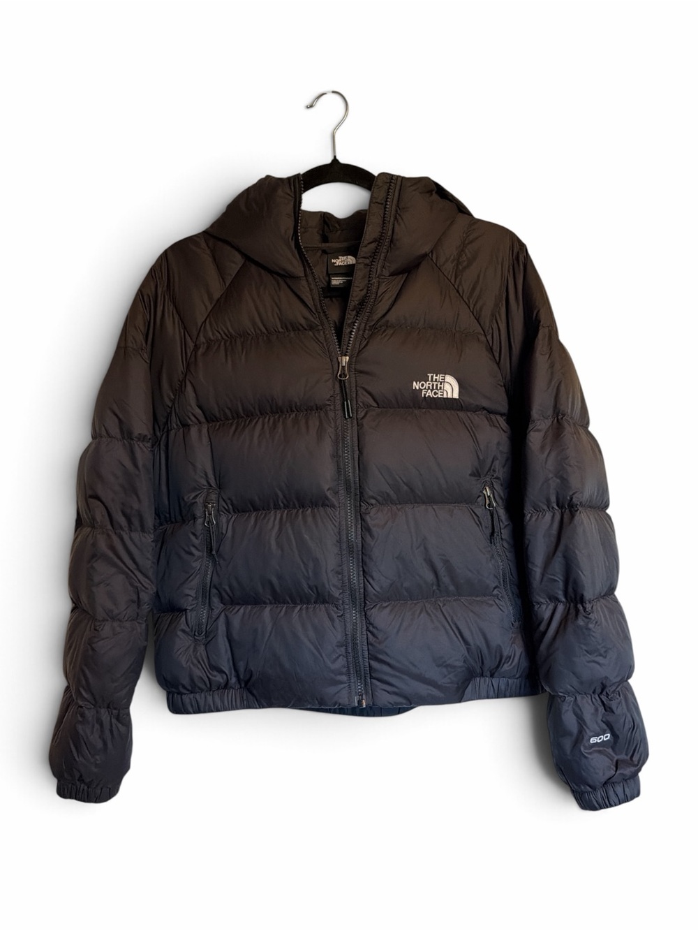 The North Face Women's Hydrenalite 600 Down Hooded Puffer Jacket Black Sz Large